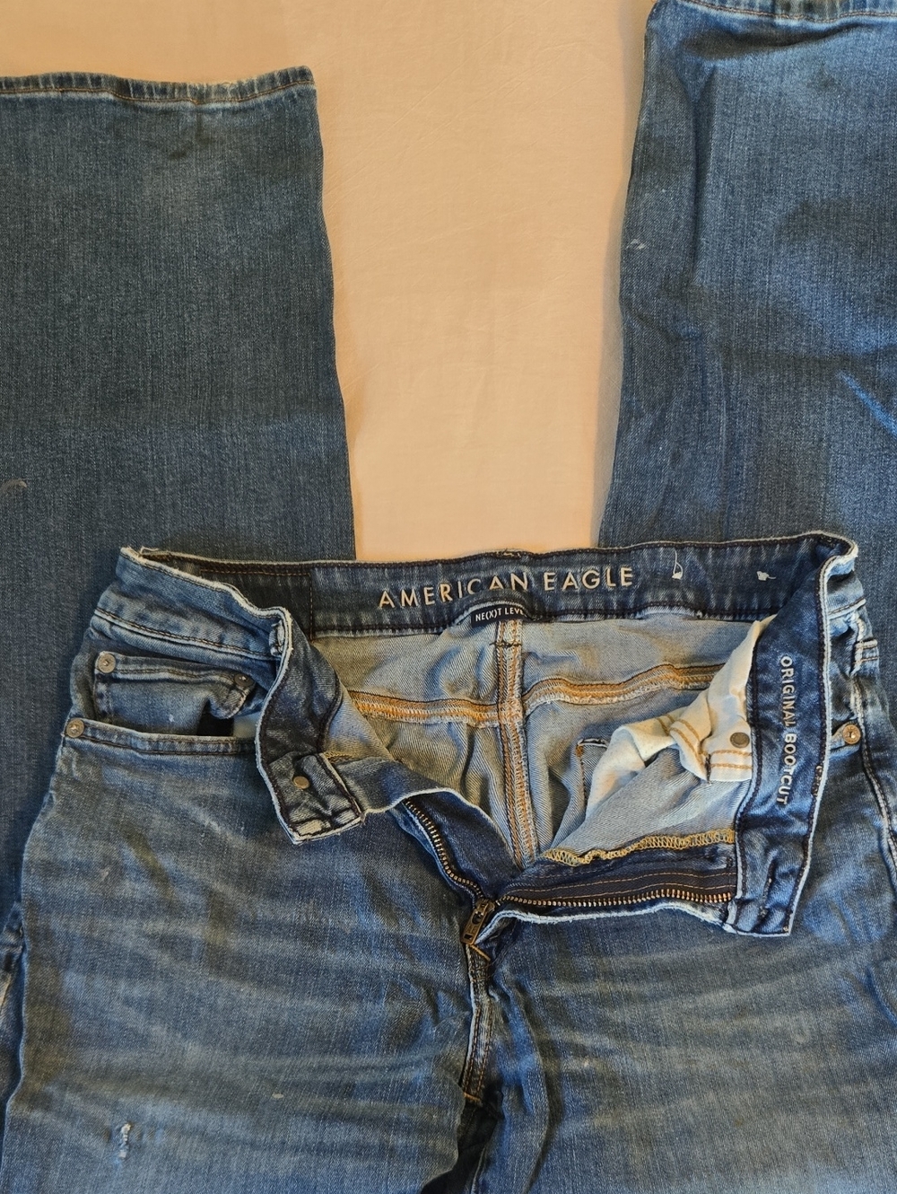 American Eagle Outfitters Denim Bootcut Jeans in Medium Blue Wash